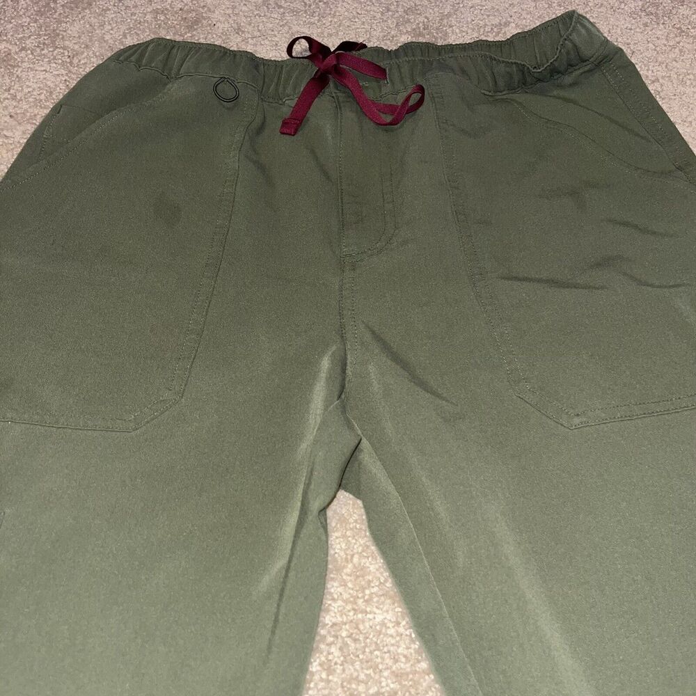 Figs (S) Moss Green Mens Jogger Scrub Pants & Top Set Technical Collection (FLAW - Picture 14 of 16